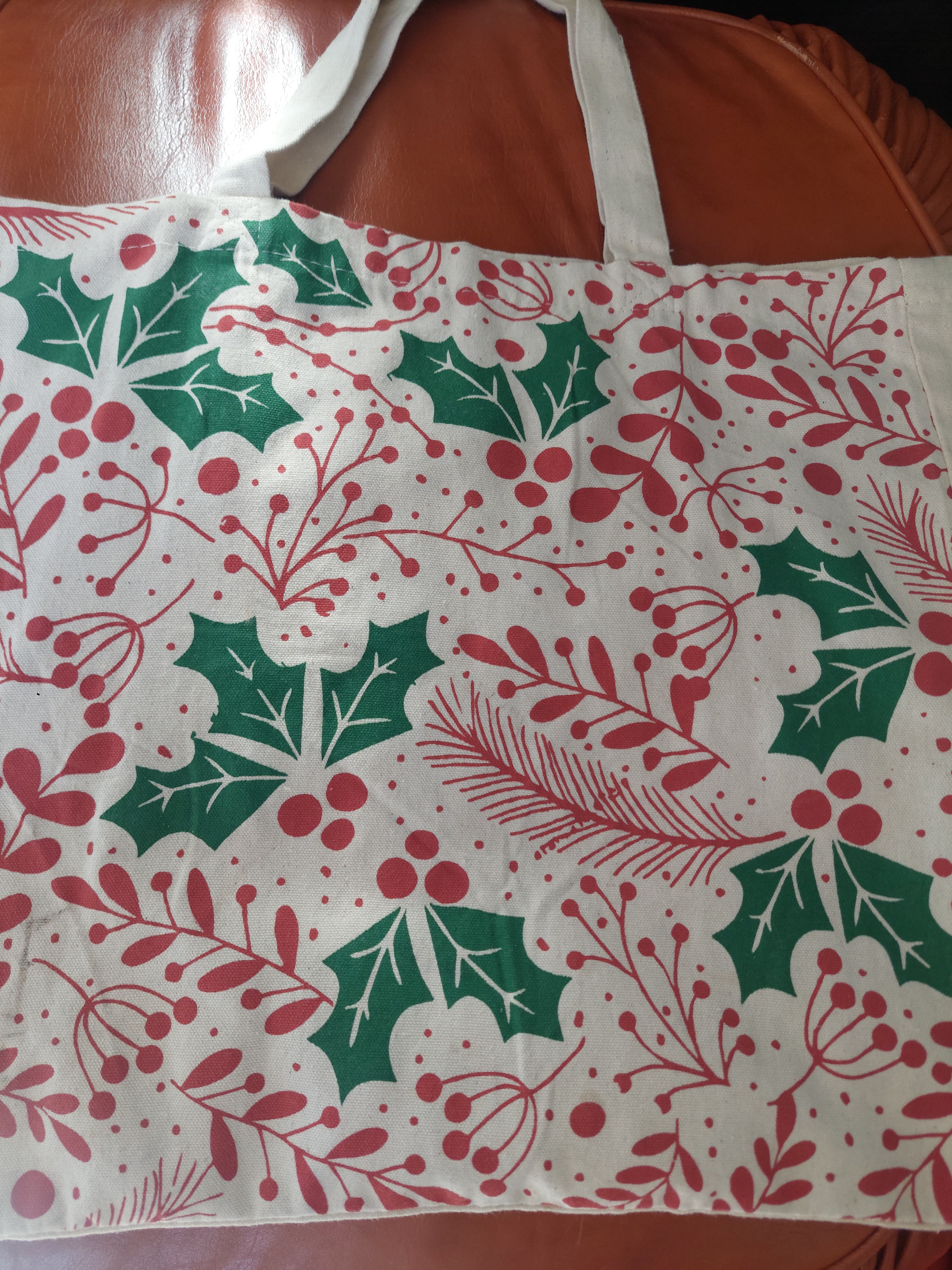 tote bag rouge et vert